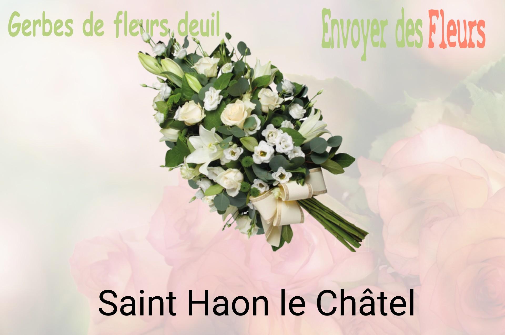 Gerbe de fleurs de deuil livrée à Saint-Haon-le-Châtel